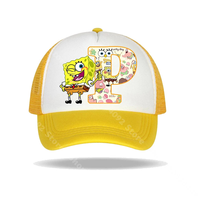 SpongeBob SquarePanted Baseball Cap Kids Adults Letter Print Sun Hats Anime Cartoon Adjustable Peaked Caps Summer Casual Hat New