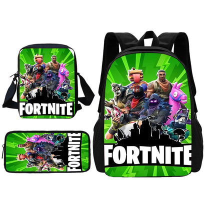 Popular Game FortniteS Child School Backpack With Shoulder Bag Pencil Bags School Bags for Boys Girls Best Gift