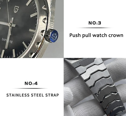 PAGANI DESIGN 2026 new ultra-thin 7mm quartz men's watch stainless steel sapphire 10Bar waterproof C3 upgrade V2 reloj hombre