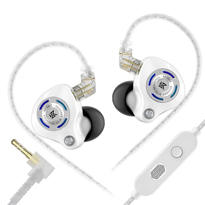 Auricolari IEM da gaming KZ Gale – In-ear monitor HiFi con driver super-lineare e cavo 2 pin rimovibile placcato argento