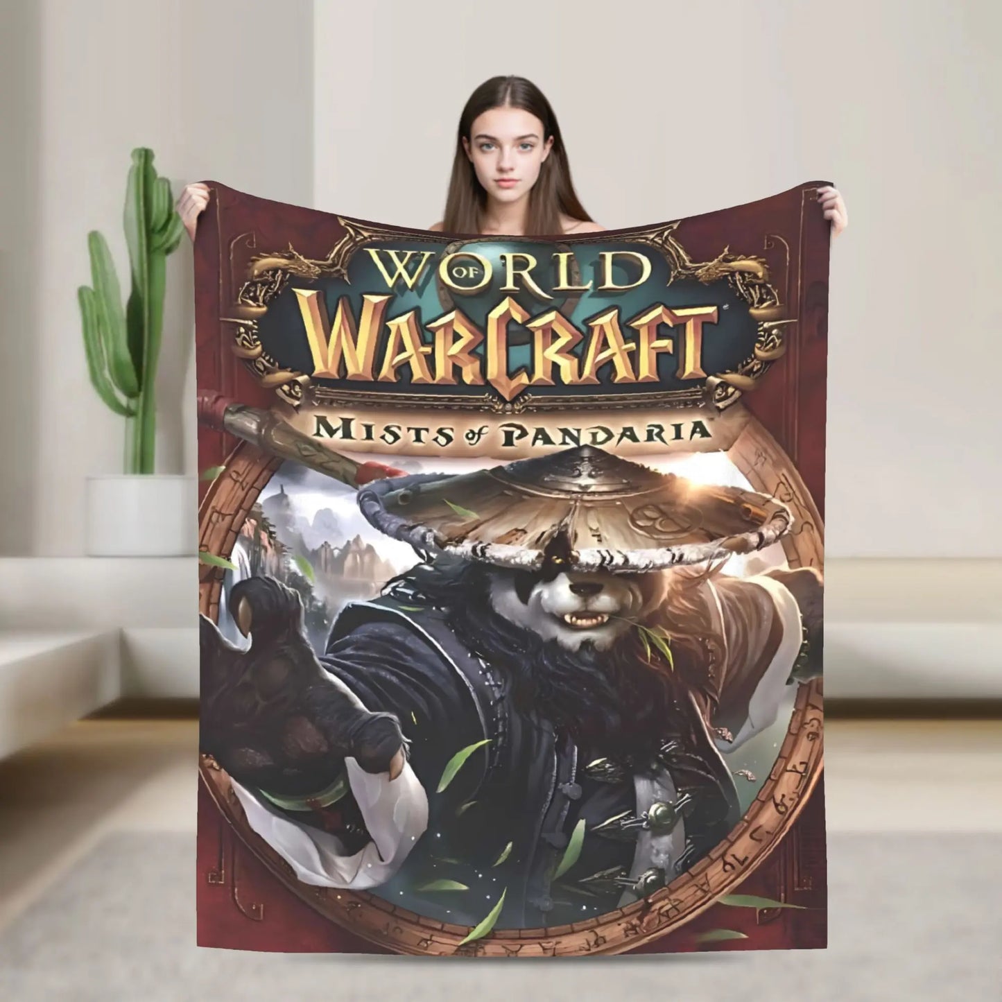 WOW World of Warcraft Arthas Retro Game Flannel Blanket  Super Warm Throw Blanket for Bedroom Camping Bedspread Sofa Bed Cover