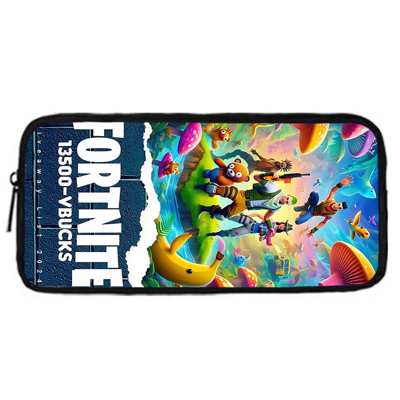 Mochila escolar infantil con bolso de hombro y estuches para lápices, bolsas escolares con diseño de juego popular F-FortniteS para niños y niñas, el mejor regalo