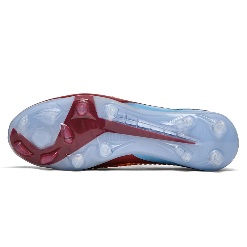 Nuevas zapatillas de fútbol para hombre, botas antideslizantes para adulto, deporte al aire libre para niño, tacos largos de entrenamiento, transpirables y cómodas para partido