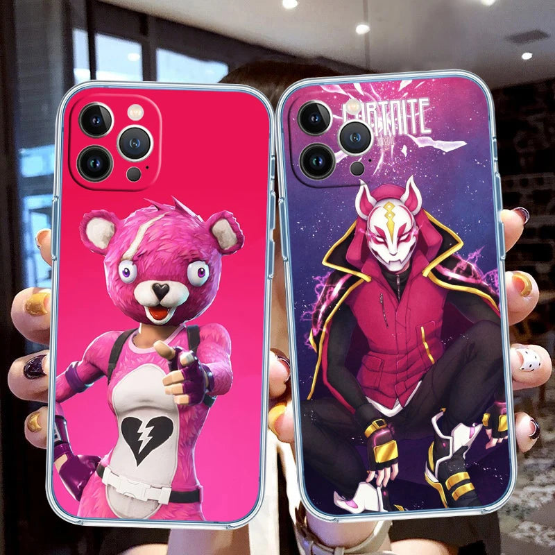 F-Fortnites-Poster transparente Handyhülle für Samsung Galaxy A04 A04S A14 A23 A34 A54 M23 M33 M52 M53