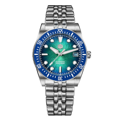 San Martin 37.5mm 40mm Enamel Spiral Vortex Dial Men Luxury Diver Watch Miyota 9015 Automatic Mechanical Waterproof 200m SN0148