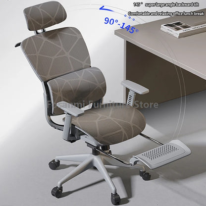 Sedia da ufficio per computer in mesh traspirante con braccioli e supporto lombare, sedia da scrivania ergonomica regolabile, sedia da gaming per la casa con poggiatesta