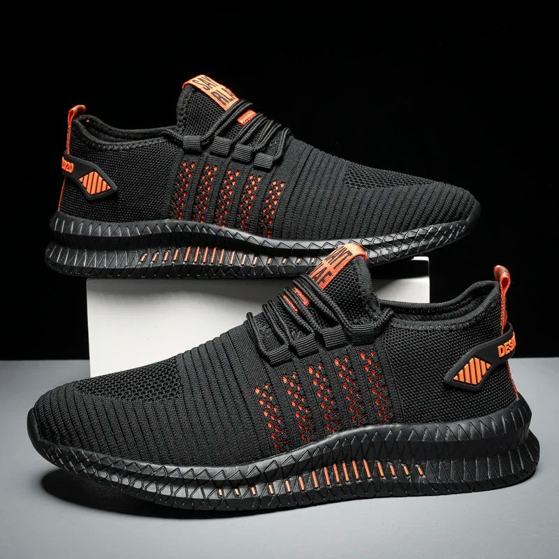 Zapatillas de moda ligeras para hombre, calzado casual transpirable con cordones, zapatos de caminar para hombre, calzado casual de verano