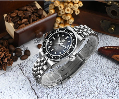 San Martin 37.5mm 40mm Enamel Spiral Vortex Dial Men Luxury Diver Watch Miyota 9015 Automatic Mechanical Waterproof 200m SN0148