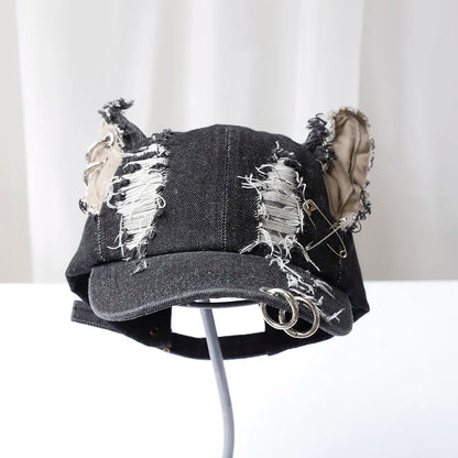 Moda Fete Blugi noi Urechi lungi de iepure Șapcă de baseball în stil cowboy Șapcă cu graffiti Hip Hop pentru femei și bărbați Șapcă de baseball pentru petreceri și echipe