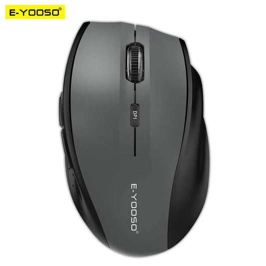 E-YOOSO E-1010 USB 2.4G langaton gaming- ja toimistohiiri, 2400 DPI optinen pelihiiri, ergonominen kannettavalle PC-tietokoneelle
