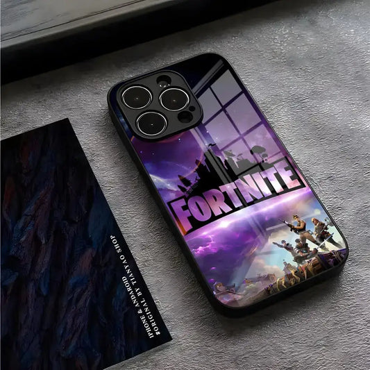 Etui na telefon B-Battle-R-Royales-F-FortniteS do iPhone 17 Pro Max 15 Pro 14 12 11 13 Mini X XR XS 16 Plus SE, szklana osłona