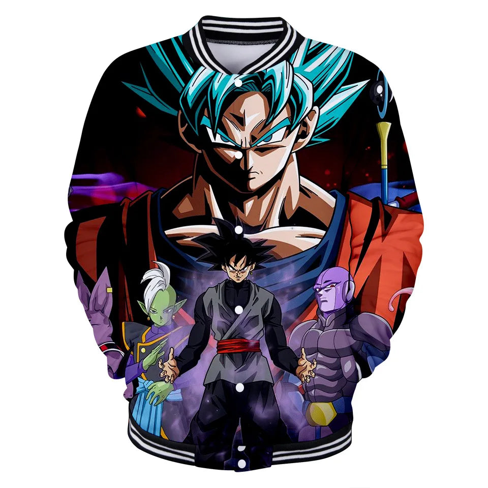 Uniforme da baseball streetwear Dragon Ball per uomo e donna, costume Son Goku per adulti, giacca primaverile e autunnale, cardigan, felpa, idea regalo