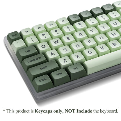 Juego de 125 teclas XDA PBT Matcha Green para teclado mecánico de 61/64/68/75/87/98/104/108 teclas compatible con Cherry/Gateron/Otemu/Kailh