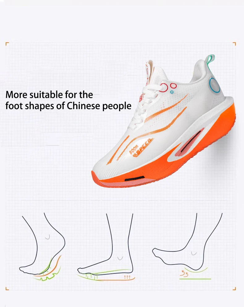 Scarpe da running con piastra in carbonio uomo donna, sneakers professionali da maratona e gara, traspiranti e leggere, per corsa su strada e allenamento