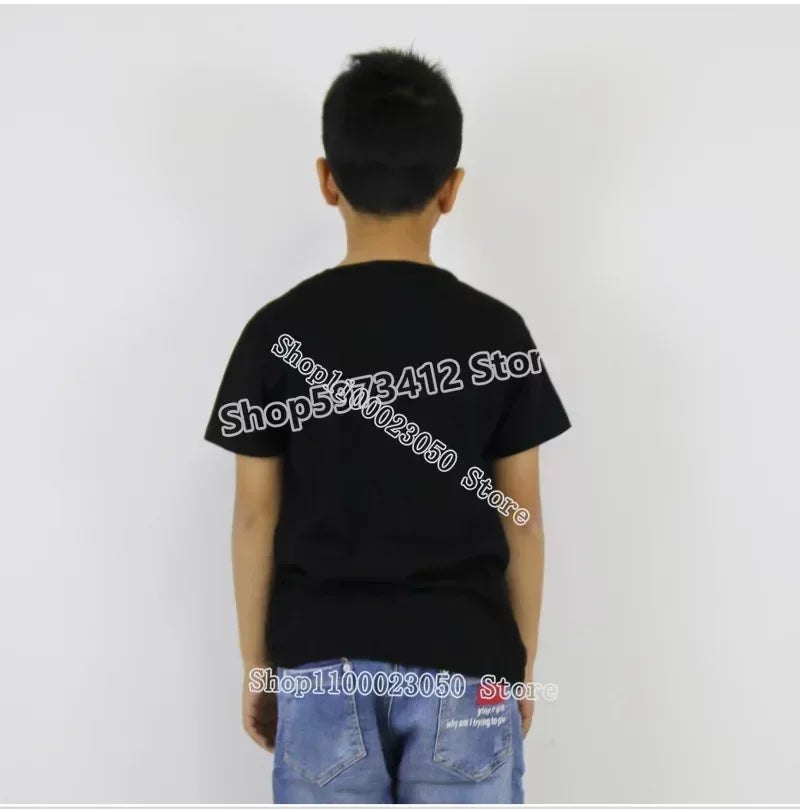 Camiseta infantil de cumpleaños Fortnite con número para niñas y niños, ropa de verano, camiseta de algodón para bebé, tops de manga corta para fiesta, regalo para niños pequeños