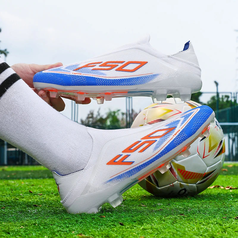 Nouvelles chaussures de football pour hommes, baskets de match, crampons de gazon antidérapants de haute qualité, chaussures de football d'extérieur pour garçons, chaussures de football montantes légères