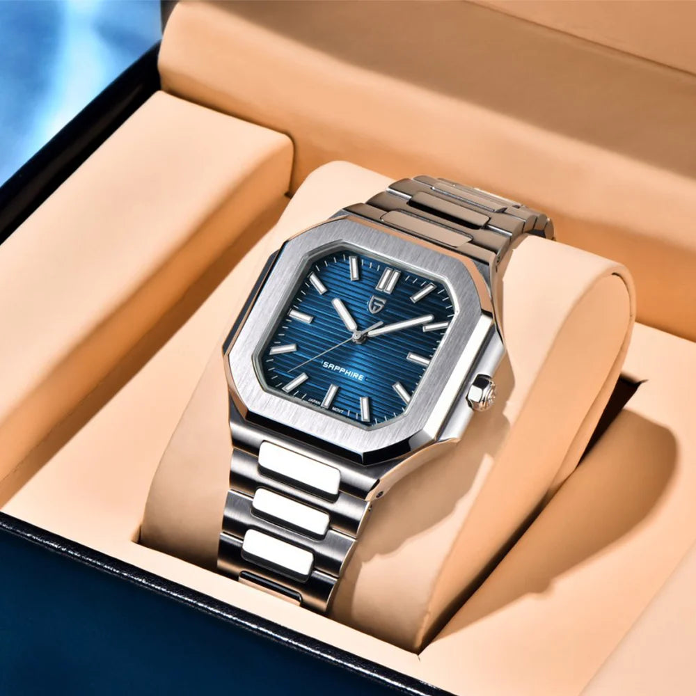 PAGANI DESIGN New V2 Men's Square Quartz Watch Top Luxury Brand Sports Waterproof Sapphire Stainless Steel Quartz Watch