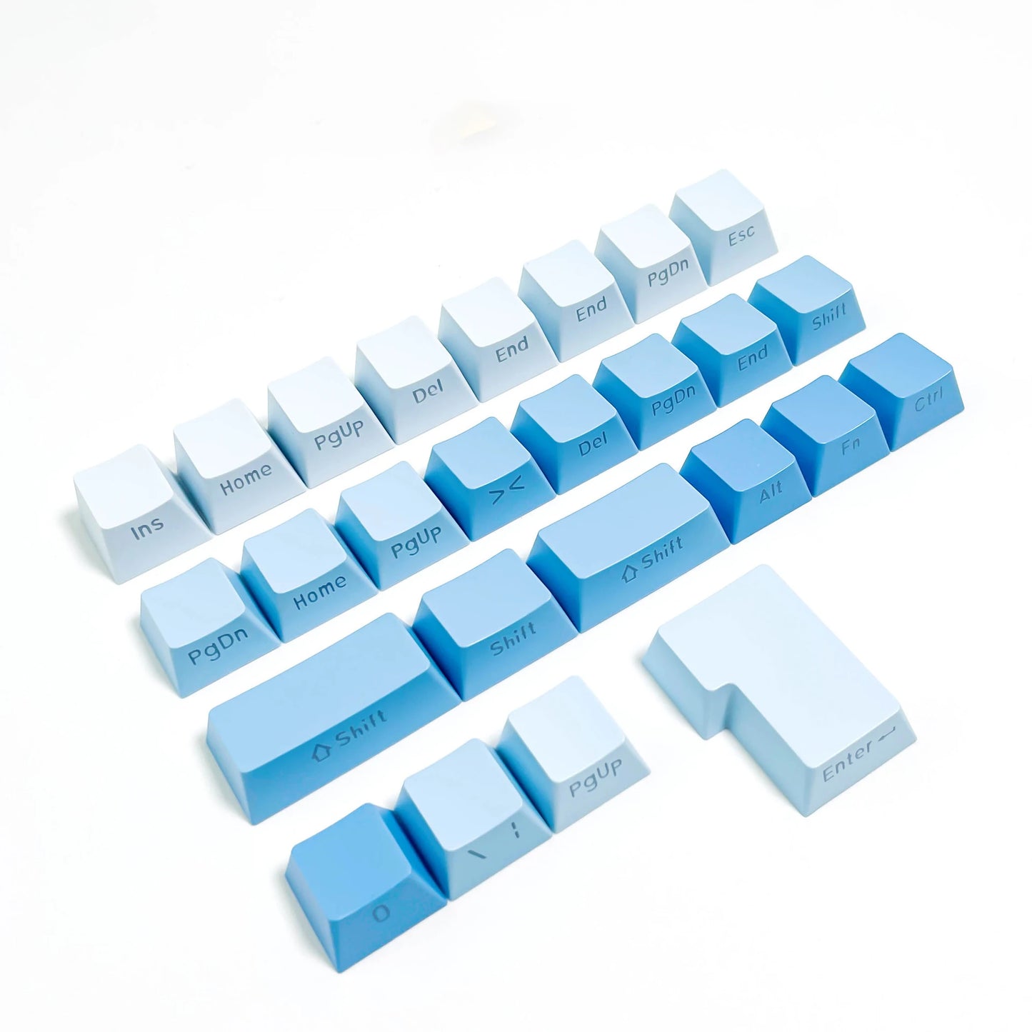 Gradient Keycaps Side Printed PBT Double Shot OEM Profile Keycap For Cherry MX Switch Mechanical Keyboard ISO Enter Key Caps DIY