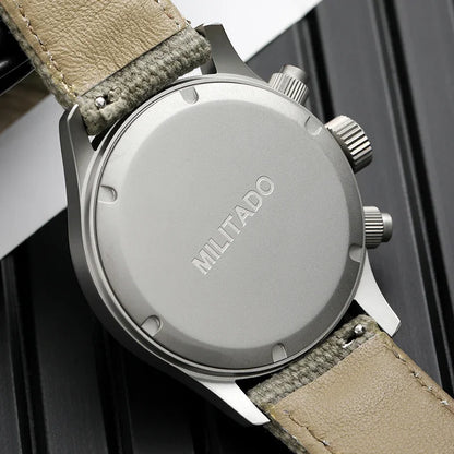 Orologio cronografo al quarzo Militado VK61 VK67, 39mm, cassa in acciaio inox 316L, 3 quadranti, impermeabile 100M, orologio militare multifunzione