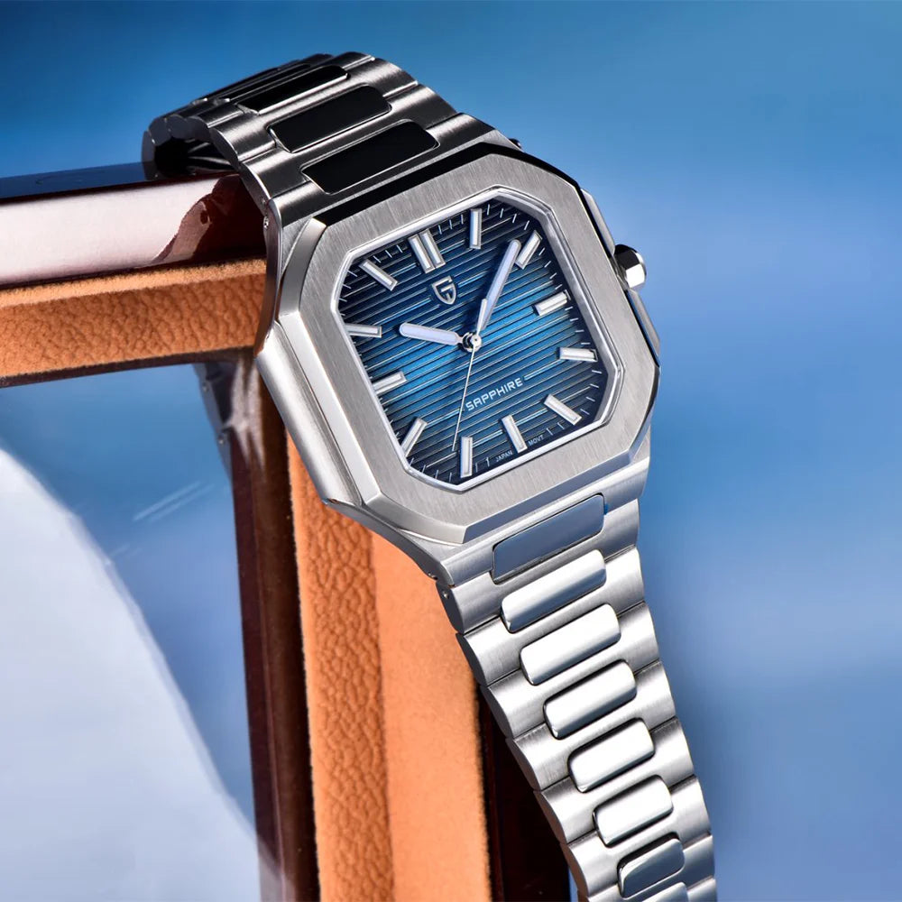 PAGANI DESIGN New V2 Men's Square Quartz Watch Top Luxury Brand Sports Waterproof Sapphire Stainless Steel Quartz Watch
