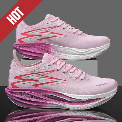 Zapatillas de running nuevas con placa de carbono para maratón, deportivas para hombre, transpirables y ligeras, zapatillas deportivas cómodas antideslizantes para mujer, estilo casual