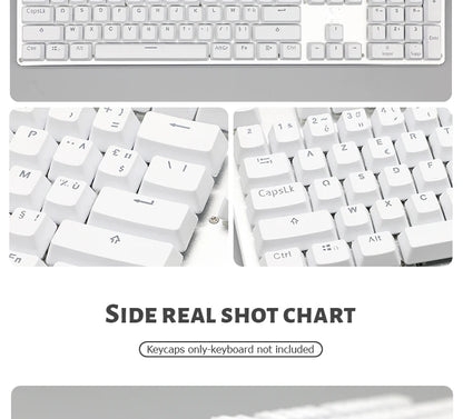 104 teclas retroiluminadas coreanas, francesas, rusas, españolas y alemanas para teclado mecánico con interruptores MX, perfil OEM, teclas ABS DIY