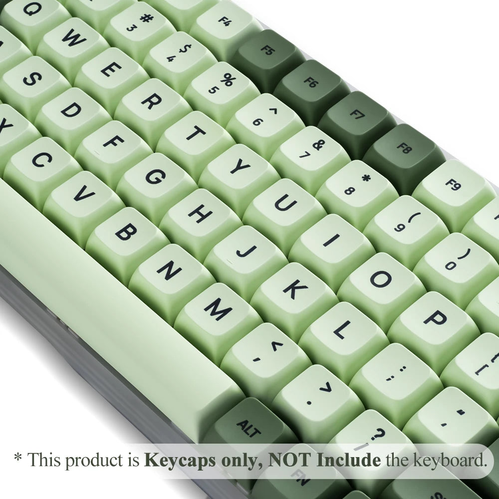 Juego de 125 teclas XDA PBT Matcha Green para teclado mecánico de 61/64/68/75/87/98/104/108 teclas compatible con Cherry/Gateron/Otemu/Kailh
