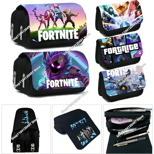 Victory Royale ученически несесер за момчета и момичета Fortnited Capacity, кутия за химикалки Peely Llama Hero за деца и тийнейджъри, чанти
