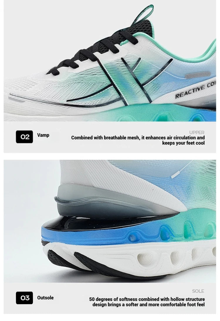 Scarpe da running Xtep Reactive Coil 11.0 da uomo - Scarpe sportive estive, sneakers morbide con assorbimento degli urti e ritorno elastico 976219110026
