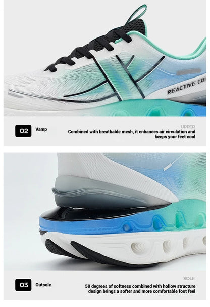 Scarpe da running Xtep Reactive Coil 11.0 da uomo - Scarpe sportive estive, sneakers morbide con assorbimento degli urti e ritorno elastico 976219110026