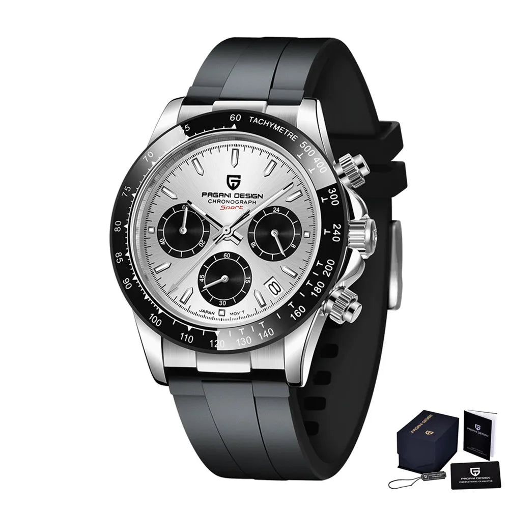 Nuovo originale PAGANI DESIGN PD-1664 orologio da uomo di lusso, movimento al quarzo giapponese VK63, zaffiro, impermeabile, cronografo, oro