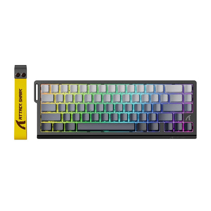 Teclado gaming mecánico ATTACK SHARK X68 HE Rapid Trigger 60% con cable, actuación ajustable, interruptor magnético Hall Effect, 8KH
