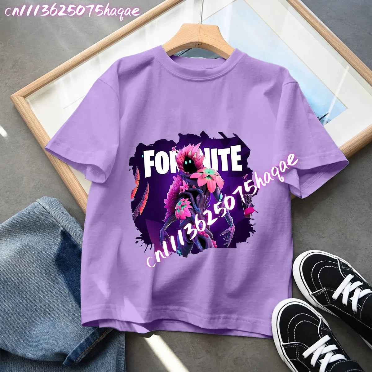 Camisetas Fortnite para niños con estampado de anime y personajes, tops de dibujos animados Fortress Night, ropa de verano para niñas, manga corta, camisetas tipo pulóver