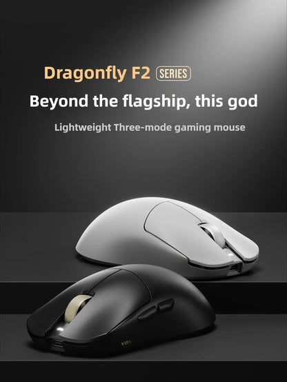 VGN Dragonfly F2 ProMax/Ultra E-Sports-Gaming-Maus 42000DPI 0.125ms für CSGO, Latenz kabelgebunden/kabellos, Dual 8K, 3 Modi, PAW3395/3950