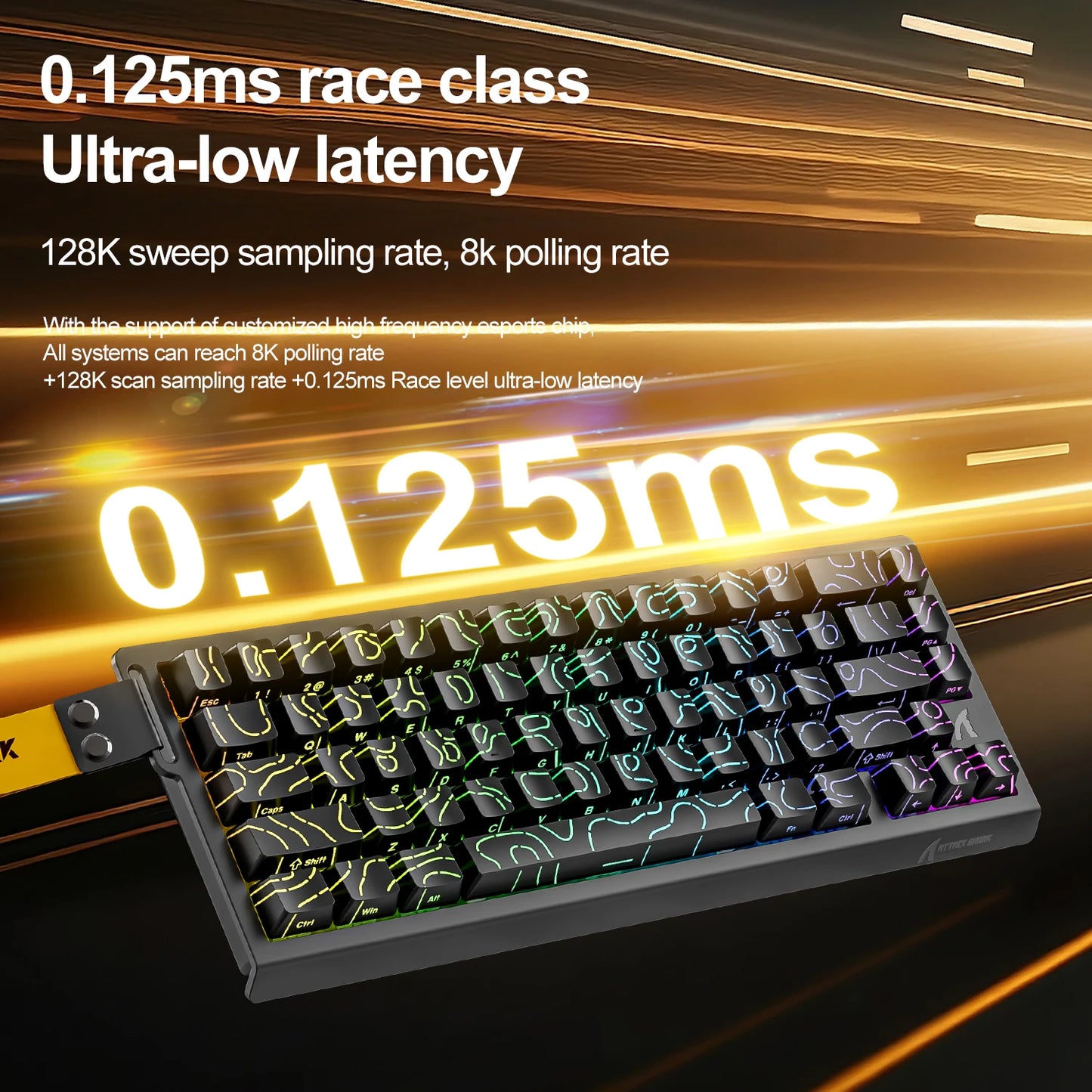 Teclado gaming magnético ATTACK SHARK X68HE X68PRO HE y FREEWOLF F68 con cable F68Pro inalámbrico para gaming profesional, activación rápida de 0.01mm