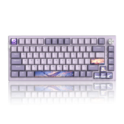 MageGee SKY81 Tastiera meccanica gaming 75%, RGB Gasket hot-swappable cablata personalizzabile, tastiera con suono cremoso e smorzamento acustico con manopola