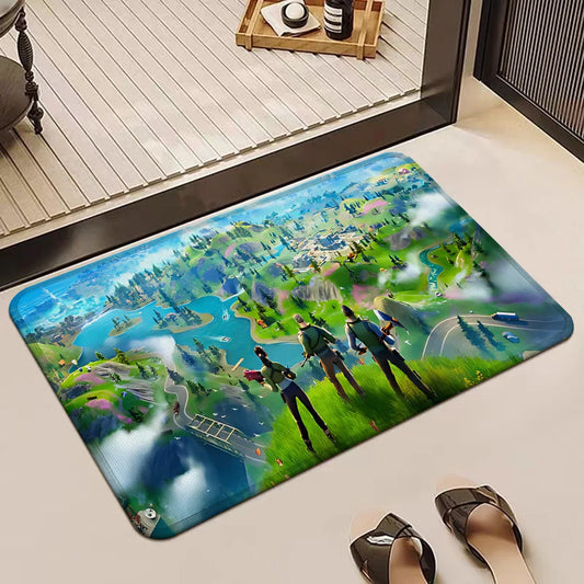 Game Fortnites Entrance Front Door Doormat Non-slip Kitchen Rug Living Room Rugs Balcony Bathroom Foot Mat Floor Mats Carpet