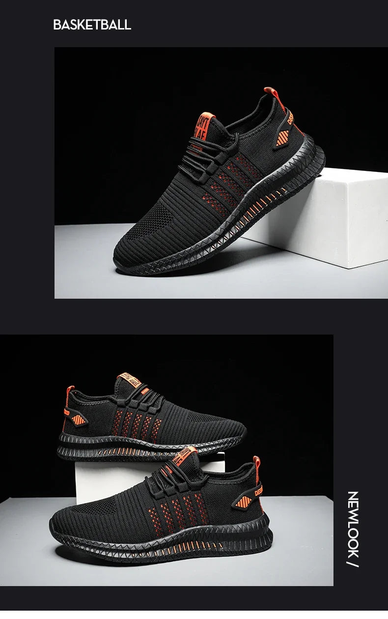 Zapatillas de moda ligeras para hombre, calzado casual transpirable con cordones, zapatos de caminar para hombre, calzado casual de verano