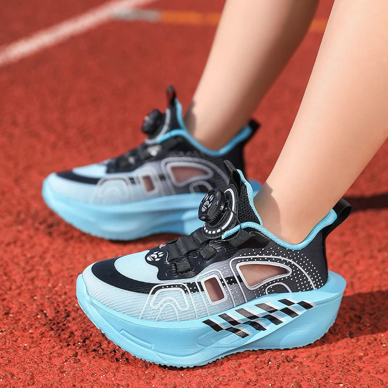 Scarpe da corsa per bambini in mesh comodo, scarpe da tennis ammortizzanti per allenamento outdoor da bambino, nuove scarpe casual traforate e traspiranti