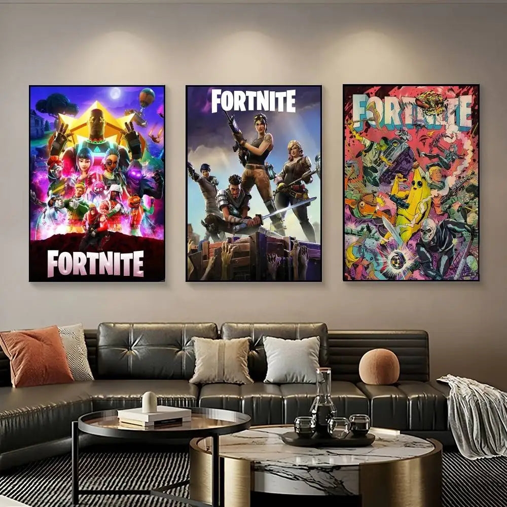 Poster a sorpresa Game F-Fortnite per la casa, quadro decorativo da parete per studio e soggiorno