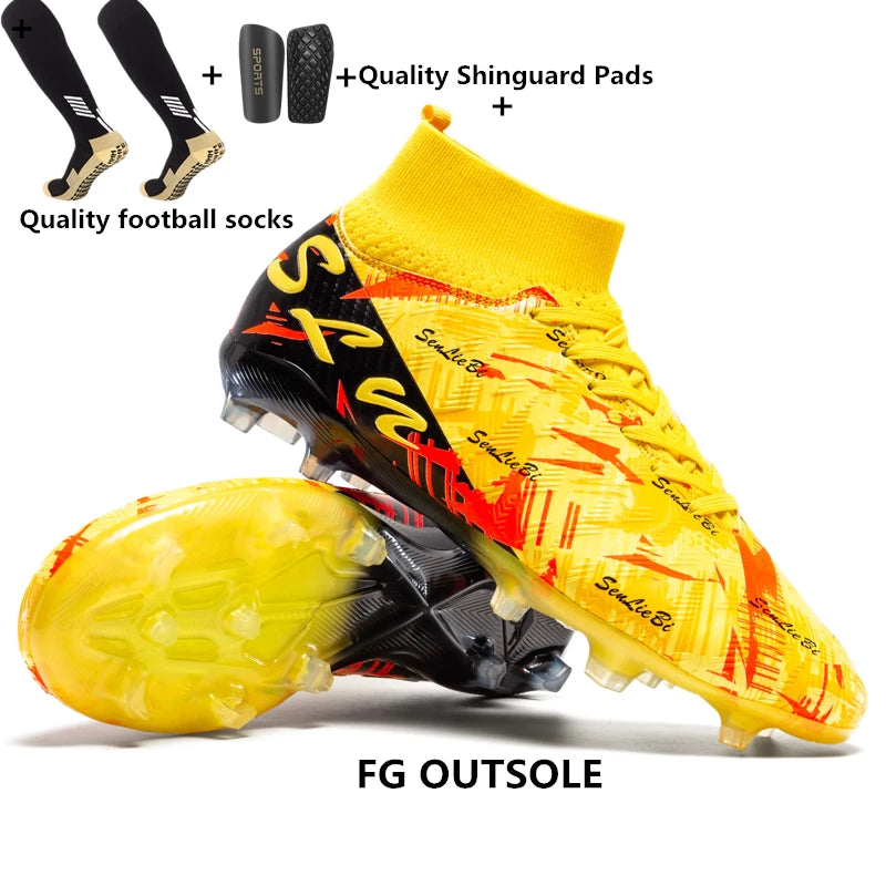 Tamanho 34-46 - Chuteiras de futebol para homem FG/TF, futsal, profissionais, unissexo, infantis, de treino, para exterior, para rapazes, ténis de futebol