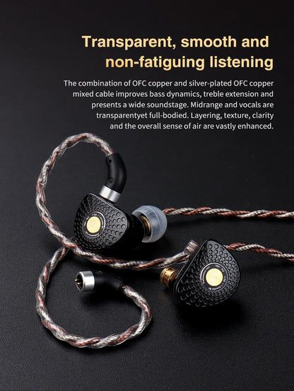 TRN RedChain Earphones Silver-Plated Copper OFC Copper Upgrade Cable with Swappable Connectors 2.5/3.5/4.4 For TRN MT1 MAX TA4