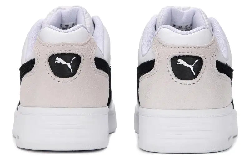 Baskets Puma Slipstream Lo Suede FS, modèle blanc et noir, 385694-02.