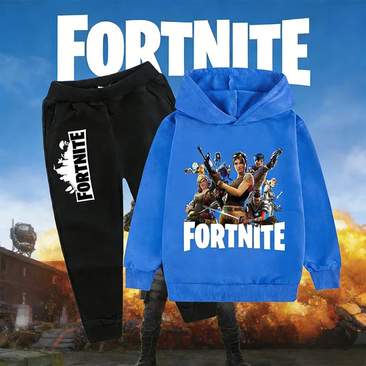 2026 New Fortnite Game Printed Children's Leisure Suit Cartoon Long Sleeve Autumn/Winter New Teenager Suit