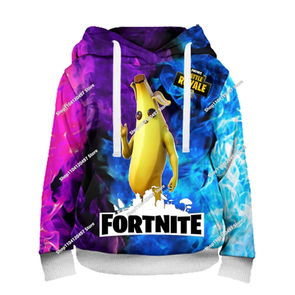 Autumn New Sweatshirt T-shirt  Fortnite 3D Digital Printing Loose Comfortable Hooded Pullover
