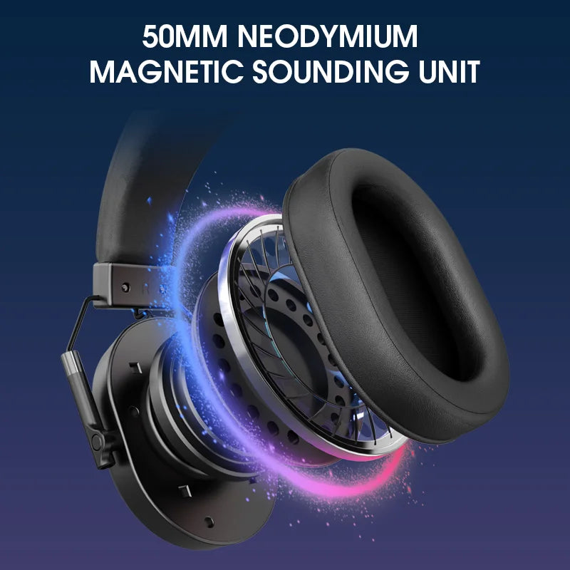 Cuffie da gaming wireless LDON per PS5 PS4, Bluetooth 2.4GHz, audio surround 3D, microfono con cancellazione del rumore, bassa latenza