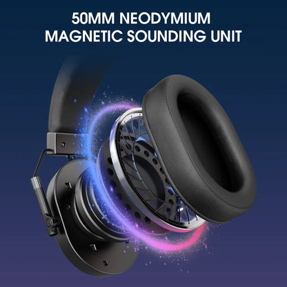Cuffie da gaming wireless LDON per PS5 PS4, Bluetooth 2.4GHz, audio surround 3D, microfono con cancellazione del rumore, bassa latenza