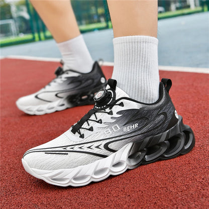 Unisex Sneakers Light Shock-absorbing Soft Soled Professional Running Training Shoes New Rotating Buckle Outdoor Running Shoes