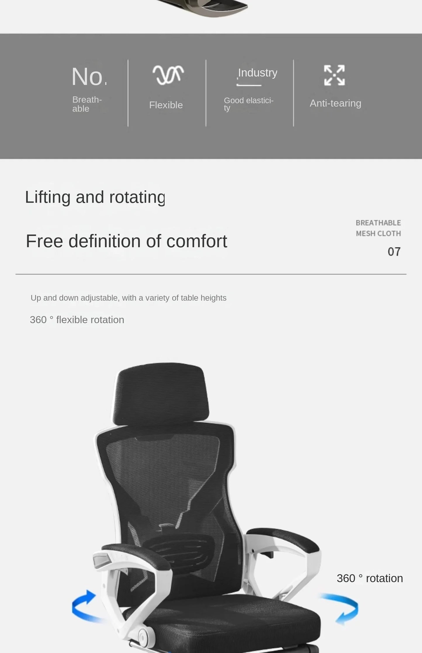 Asiento reclinable ergonómico, silla de oficina cómoda, silla para ordenador doméstica, silla para residencia de estudiantes, silla gaming con reposapiés