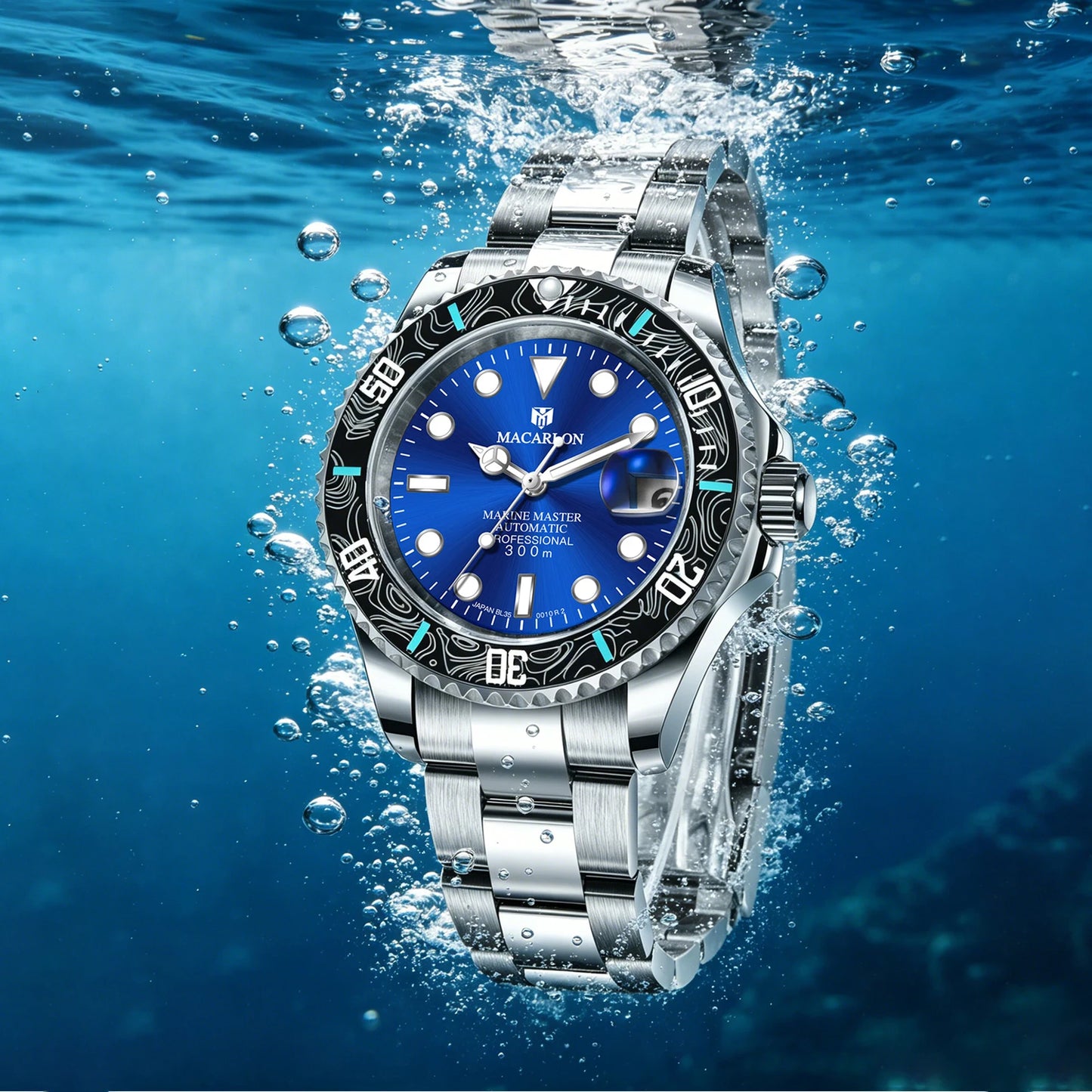 2026 MACARLON Design New Yacht series Mechanical Watch Men Carbon fiber ring mouth sapphire Stainless steel Waterproof Watch TOP